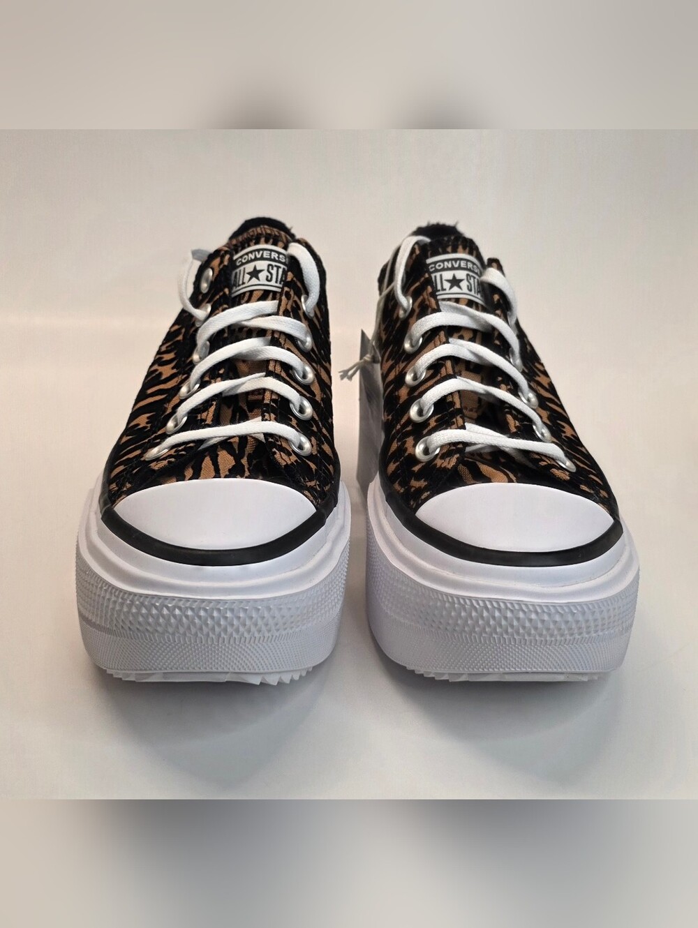 Converse Double Stack Platform Leopard Print Chuck Taylor All Star Women 10.5 - Picture 6 of 10